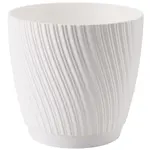 Kvetináč Mika s podstavcom 17 cm biely