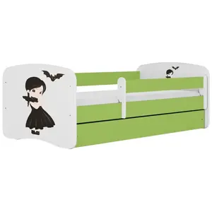 Dětská postel Babydreams+SZ+M zelená 80x160 Malá čarodějka