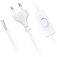 Flexo šňůra 2x0,75 mm2 s vypínačem délka 3 m bílá