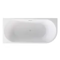 Volně stojící rohová vana ke zdi Zoya 170/80 levá  + click-clack s přepadem ve zlaté barvě