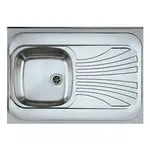 Dřez 1K 800/600 levý satén + sifon