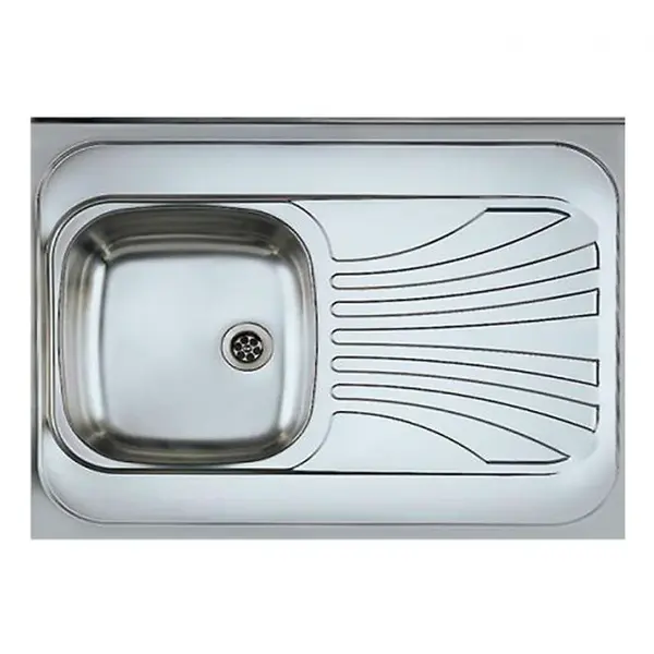 Dřez 1K 800/600 levý satén + sifon