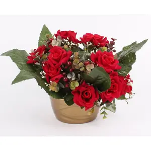 Květinové aranžmá v míse s 12 květy o 30cm 443945