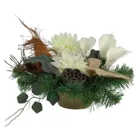 Květinové aranžmá v míse s 5 květy 22x36cm 443764