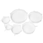 SILICO Silikónové viečka 6 ks rôzne veľkosti  biele