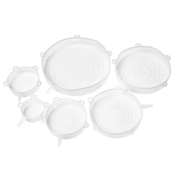 SILICO Silikónové viečka 6 ks rôzne veľkosti  biele