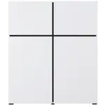 Komoda Cross vysoká 4D bílá/černá