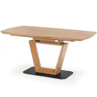 Rozkladací stôl Blacky 160/220x90cm Mdf/Oceľ – Dub Zlatá/Čierna