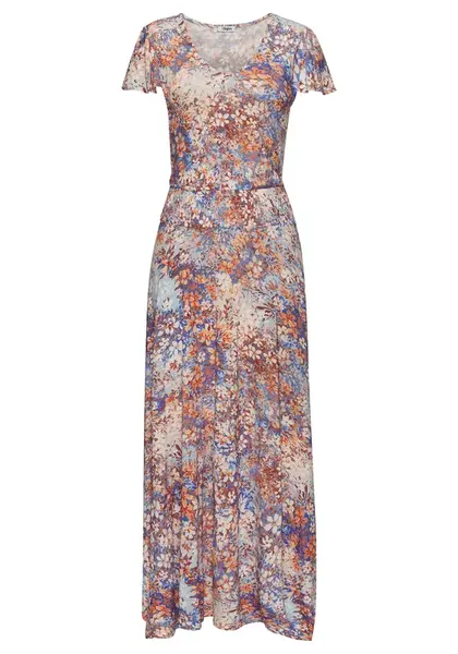 BUFFALO Letné šaty  modrá / svetlomodrá / hnedá / oranžová