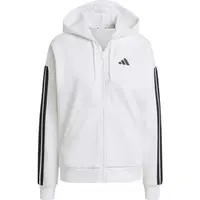 adidas ESSENTIALS 3-STRIPES HOODIE Dámska mikina, biela, veľkosť