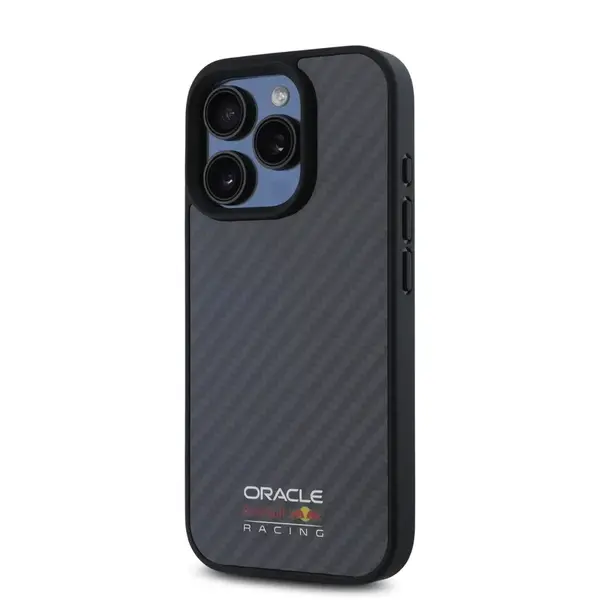 Zadní kryt Red Bull Carbon Shiny Logo MagSafe pro Apple iPhone 16 Pro Max, black