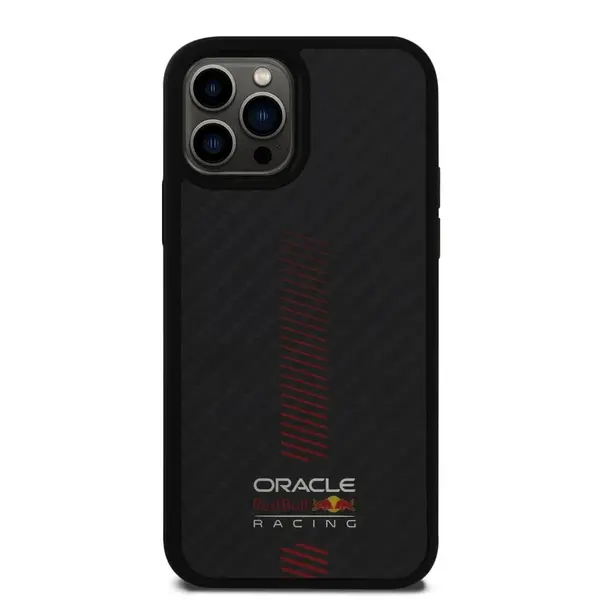 Zadní kryt Red Bull Carbon Powerbar MagSafe pro Apple iPhone 12/12 Pro, black