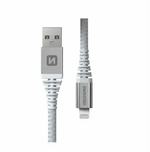 Swissten Kevlar USB/Lightning 1,5m bílá