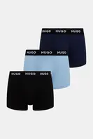 Boxerky HUGO TRUNK TRIPLET PACK 3-pack pánské, černá barva, 50532611