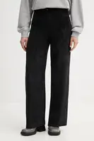 Manšestrové kalhoty United Colors of Benetton dámské, černá barva, high waist, 4Q5GDF0AI