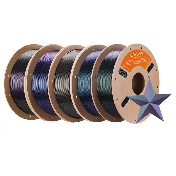 5kg ERYONE Burnt Titanium Tri Color PLA Filament Bundle 1
