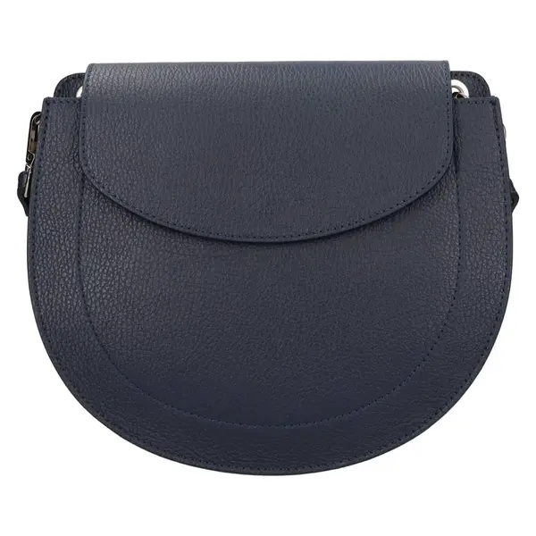 Dámská kožená crossbody kabelka Italia Locita - tmavě modrá