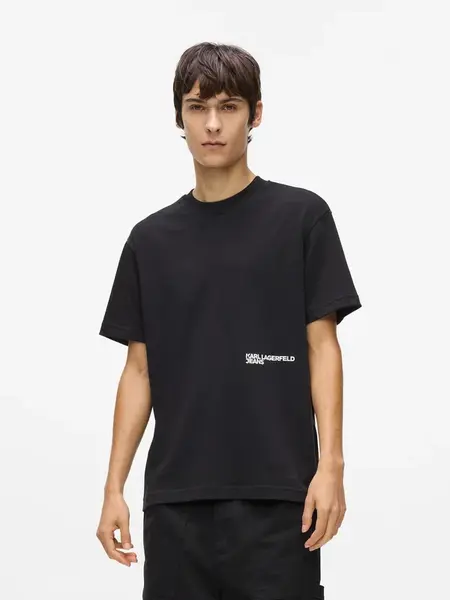 KARL LAGERFELD JEANS Tričko  svetlomodrá / čierna / biela