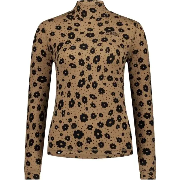 MONS ROYALE CASCADE Dámské funkční termo triko, hnědá, velikost