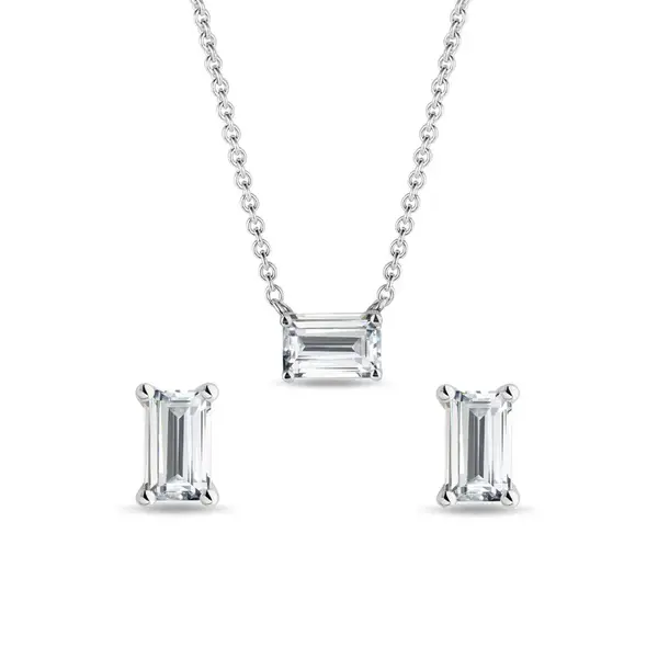 Šperky s emerld diamantmi v bielom zlate KLENOTA