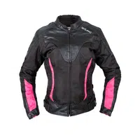 Dámská moto bunda W-TEC Durmana černo-růžová XL