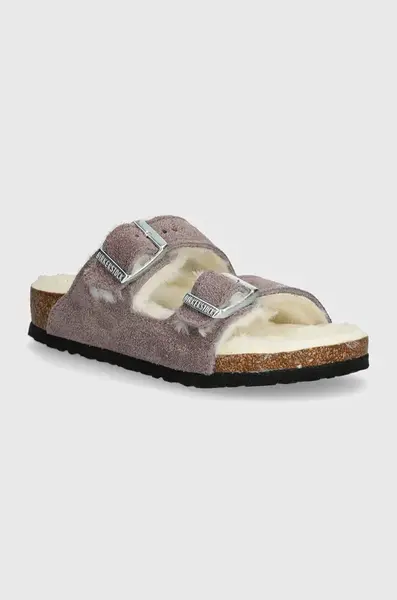 Dětské semišové pantofle Birkenstock Arizona Shearling