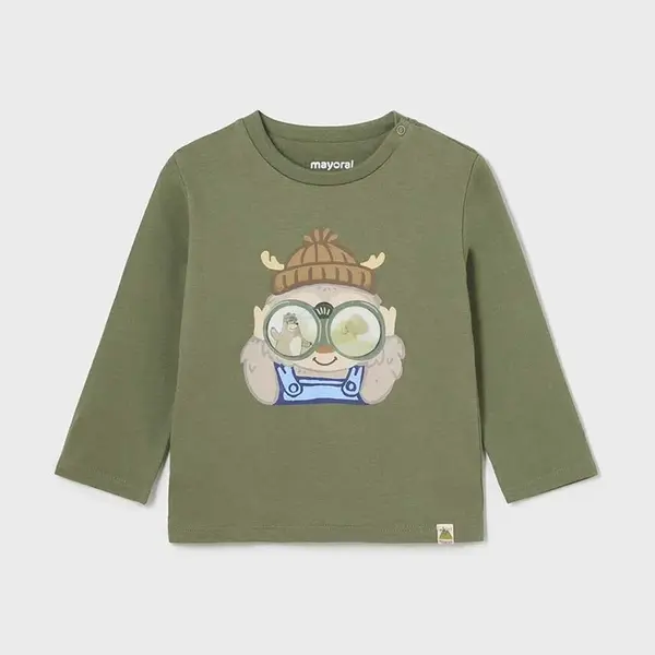 Dětské bavlněné tričko s dlouhým rukávem Mayoral