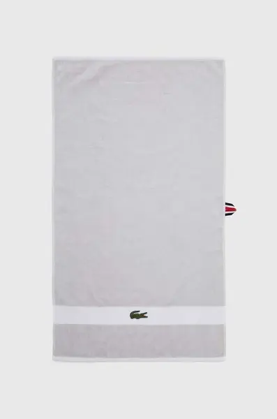 Malý bavlněný ručník Lacoste L Casual Argent 55 x 100 cm
