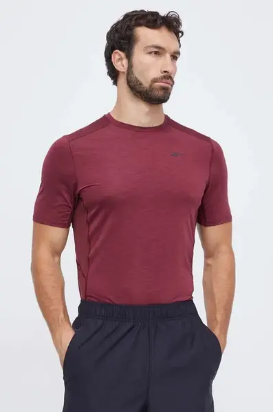 Tréninkové tričko Reebok vínová barva