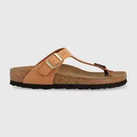Žabky Birkenstock GIZEH BS dámské, hnědá barva, na plochém podpatku
