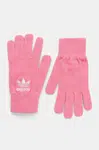 Rukavice adidas Originals dámské, růžová barva, JG6122
