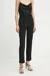 Kalhoty Marciano Guess MASHA dámské, černá barva, jednoduché, high waist, 5RGB21 6302A