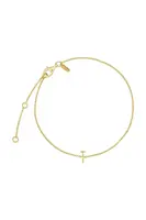 Pozlacený stříbrný náramek Design Letters