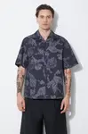 Bavlněná košile Neil Barrett Boxy Bold Flowers Print Short Sleeve Shirt