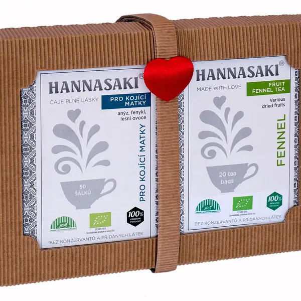 Hannasaki Šťastná maminka i mimino set BIO čajů 50+40 g