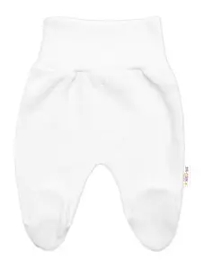 Baby Nellys Hand Made Pletené kojenecké polodupačky - bílé, vel. 62