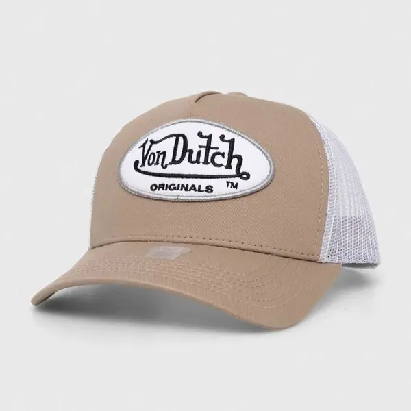 Kšiltovka Von Dutch béžová barva, s aplikací