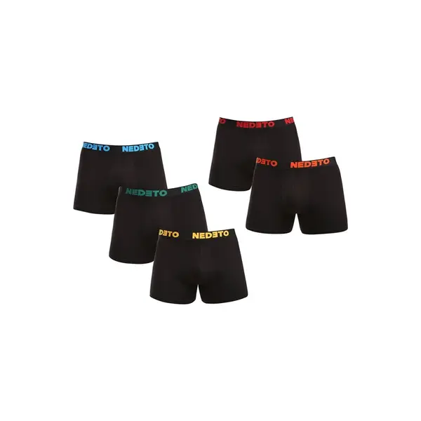 Nedeto 5PACK pánské boxerky černé (5NB003) L