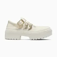 Kožené polobotky Converse Chuck Taylor All Star Lugged Heel MJ dámské, bílá barva, na platformě, A10617C