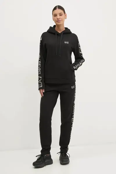 Tepláková souprava EA7 Emporio Armani černá barva, AF10443.7W000116