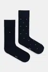Ponožky Tommy Hilfiger 2-pack pánské, tmavomodrá barva, 701232597