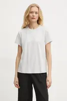 Bavlněné tričko Patrizia Pepe šedá barva