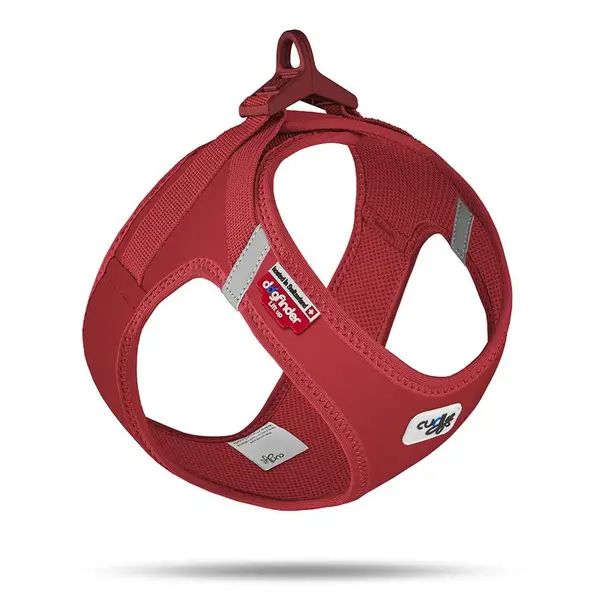 Curli Postroj pro psy se sponou Softshell Red 2XS, 2-4 kg