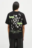 Bavlněné tričko Filling Pieces černá barva, s potiskem, 74499871861