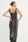 Šaty MICHAEL Michael Kors šedá barva, midi, MF482KGF58