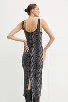 Šaty MICHAEL Michael Kors šedá barva, midi, MF482KGF58