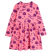 Dětské bavlněné šaty Mini Rodini Squiggly cats růžová barva, mini, 2515010628