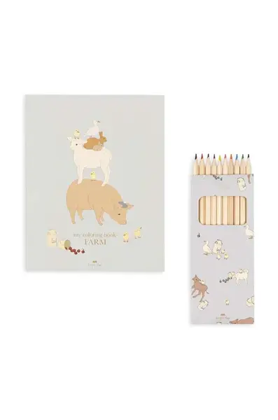 Omalovánky Konges Sløjd COLORING BOOK AND CRAYONS