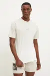 Bavlněné tričko adidas ALL SZN Dip Dye béžová barva, JJ3696