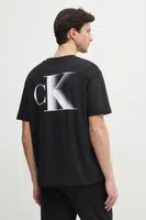 Bavlněné tričko Calvin Klein Jeans černá barva, s potiskem, J30J327475